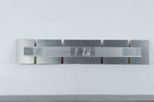 Load image into Gallery viewer, Signed 2013 Abstract Metal Wall Art Red Orange Gold 5 Panel 43 x 8