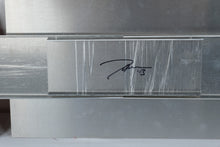 Load image into Gallery viewer, Signed 2013 Abstract Metal Wall Art Red Orange Gold 5 Panel 43 x 8