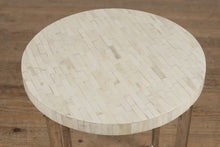 Load image into Gallery viewer, Tile Topped 17" Round Side Table