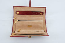 Load image into Gallery viewer, Time Resistance Madame Bovary Red Leather Jewelry Travel Case Italy