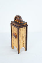 Load image into Gallery viewer, Timothy McCune Signed Studio Wood Lidded Box Spalted Maple Wenge Burl Vessel