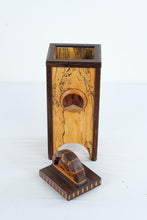 Load image into Gallery viewer, Timothy McCune Signed Studio Wood Lidded Box Spalted Maple Wenge Burl Vessel