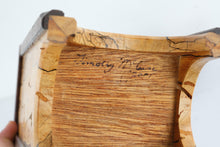 Load image into Gallery viewer, Timothy McCune Signed Studio Wood Lidded Box Spalted Maple Wenge Burl Vessel