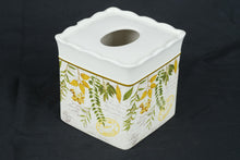 Load image into Gallery viewer, Botanical Tissue Box Cover Decorative Bathroom Vanity Holder Green Leaf Postcard Design