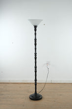 Load image into Gallery viewer, Traditional Torchiere Floor Lamp – 72" Tall with Frosted Glass Shade