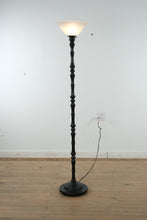 Load image into Gallery viewer, Traditional Torchiere Floor Lamp – 72" Tall with Frosted Glass Shade