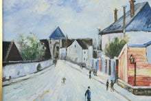 Load image into Gallery viewer, Alfred Sisley Street in Moret Reproduction Oil Painting Framed Impressionist Landscape 32x28