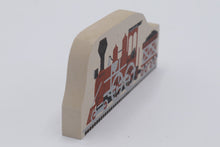 Load image into Gallery viewer, Cat’s Meow Village 1878 F.&J. Railroad Locomotive Wooden Train Engine – Retired Collectible