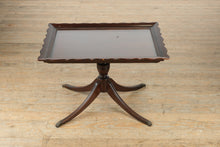 Load image into Gallery viewer, Duncan Phyfe Style Pedestal Tray Top Side Table – Removable Glass