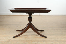 Load image into Gallery viewer, Duncan Phyfe Style Pedestal Tray Top Side Table – Removable Glass