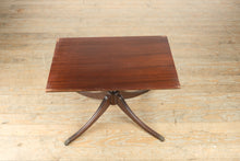 Load image into Gallery viewer, Duncan Phyfe Style Pedestal Tray Top Side Table – Removable Glass