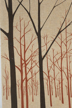Load image into Gallery viewer, Marushka Vintage Mid Century Modern Forest Trees Fabric Wall Art 24 Inch