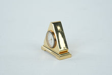 Load image into Gallery viewer, Miniature Gold Triangle Quartz Clock