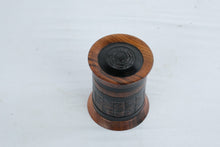 Load image into Gallery viewer, L Sherman Cocobolo Pear Black Ash Wooden Lidded Box Hand Turned 2012