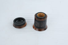 Load image into Gallery viewer, L Sherman Cocobolo Pear Black Ash Wooden Lidded Box Hand Turned 2012
