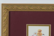 Load image into Gallery viewer, Modern Triple Floral Print Wall Art – 8.5" x 15.25" Gold Frame with Burgundy Mat