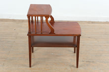 Load image into Gallery viewer, Vintage Mahogany Two-Tier Telephone Table with Magazine Shelf