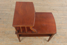 Load image into Gallery viewer, Vintage Mahogany Two-Tier Telephone Table with Magazine Shelf