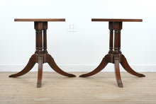 Load image into Gallery viewer, Triple-Pillared Mahogany Pedestals – Pair (24" x 8") – Online Exclusive