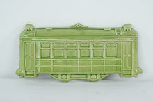 Load image into Gallery viewer, Ceramicas Umnome Green Trolley Wall Plaque Mid Century