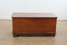Load image into Gallery viewer, Vintage Cedar Blanket Chest Storage Trunk with Lift Top and Carved Base