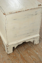 Load image into Gallery viewer, Vintage Distressed Cream Painted Wooden Storage or Blanket Trunk Chest