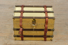 Load image into Gallery viewer, Trunk Line, Inc. Brass-Clad Steamer Trunk Chest – Made in Kerens, Texas, USA