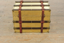 Load image into Gallery viewer, Trunk Line, Inc. Brass-Clad Steamer Trunk Chest – Made in Kerens, Texas, USA