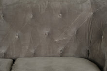 Load image into Gallery viewer, H.M. Richards Modern Gray Tufted Loveseat – 64" Wide
