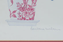 Load image into Gallery viewer, Modern Triple Floral Print Wall Art – 8.5" x 15.25" Gold Frame with Burgundy Mat (Copy)