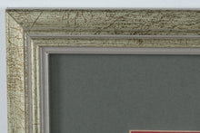 Load image into Gallery viewer, Modern Triple Floral Print Wall Art – 8.5" x 15.25" Gold Frame with Burgundy Mat (Copy)