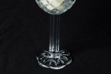 Load image into Gallery viewer, Tulip Stem Votive Candle Holder Set, Vintage 3 Piece HOMCO Home Interiors Pedestal Diamond Crystal Cut Glass Stemware