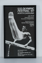 Load image into Gallery viewer, Framed U.S. Olympic Festival 1987 North Carolina Poster Carter Finley Stadium