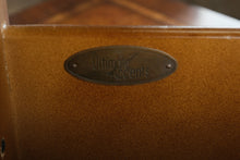 Load image into Gallery viewer, Burlwood-Style Nightstand with Decorative Brass Hardware