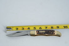 Load image into Gallery viewer, Uncle Henry 227UH Folding Pocket Knife – Staglon Handle, 2-Blade, with Leather Sheath