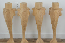 Load image into Gallery viewer, Unfinished Ornate Ball & Claw Table Legs – Set of 4 (Online Exclusive)