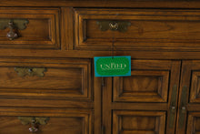 Load image into Gallery viewer, United Furniture Solid Oak Triple Dresser with Center Cabinet and Nine Drawers - Online Only