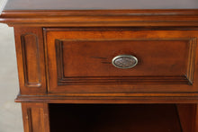Load image into Gallery viewer, Universal Furniture Cherry Finish Three-Drawer Open Shelf Console Cabinet
