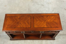 Load image into Gallery viewer, Universal Furniture Cherry Finish Three-Drawer Open Shelf Console Cabinet