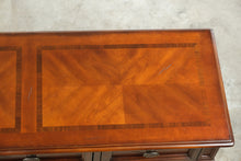 Load image into Gallery viewer, Universal Furniture Cherry Finish Three-Drawer Open Shelf Console Cabinet