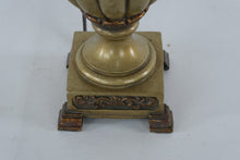 Load image into Gallery viewer, Rubbed Pewter Finish Table Lamp – 27.5" Tall Transitional Accent Lamp with 5.25" Base