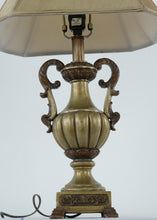 Load image into Gallery viewer, Rubbed Pewter Finish Table Lamp – 27.5" Tall Transitional Accent Lamp with 5.25" Base