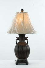 Load image into Gallery viewer, Rubbed Metal Ribbed Urn Lamp