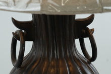 Load image into Gallery viewer, Rubbed Metal Ribbed Urn Lamp