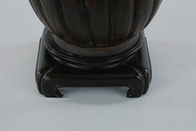Load image into Gallery viewer, Rubbed Metal Ribbed Urn Lamp
