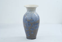 Load image into Gallery viewer, Uwharrie Crystalline Pottery Vase Blue Lavender Seagrove NC Signed 2007 10 Inch