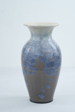Load image into Gallery viewer, Uwharrie Crystalline Pottery Vase Blue Lavender Seagrove NC Signed 2007 10 Inch