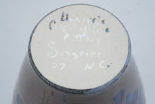 Load image into Gallery viewer, Uwharrie Crystalline Pottery Vase Blue Lavender Seagrove NC Signed 2007 10 Inch