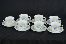 Load image into Gallery viewer, Villeroy Boch Riviera Cup and Saucer Set of 7 Floral Porcelain