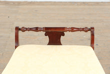 Load image into Gallery viewer, Traditional Mahogany Upholstered Vanity Bench with Turned Spindle Back